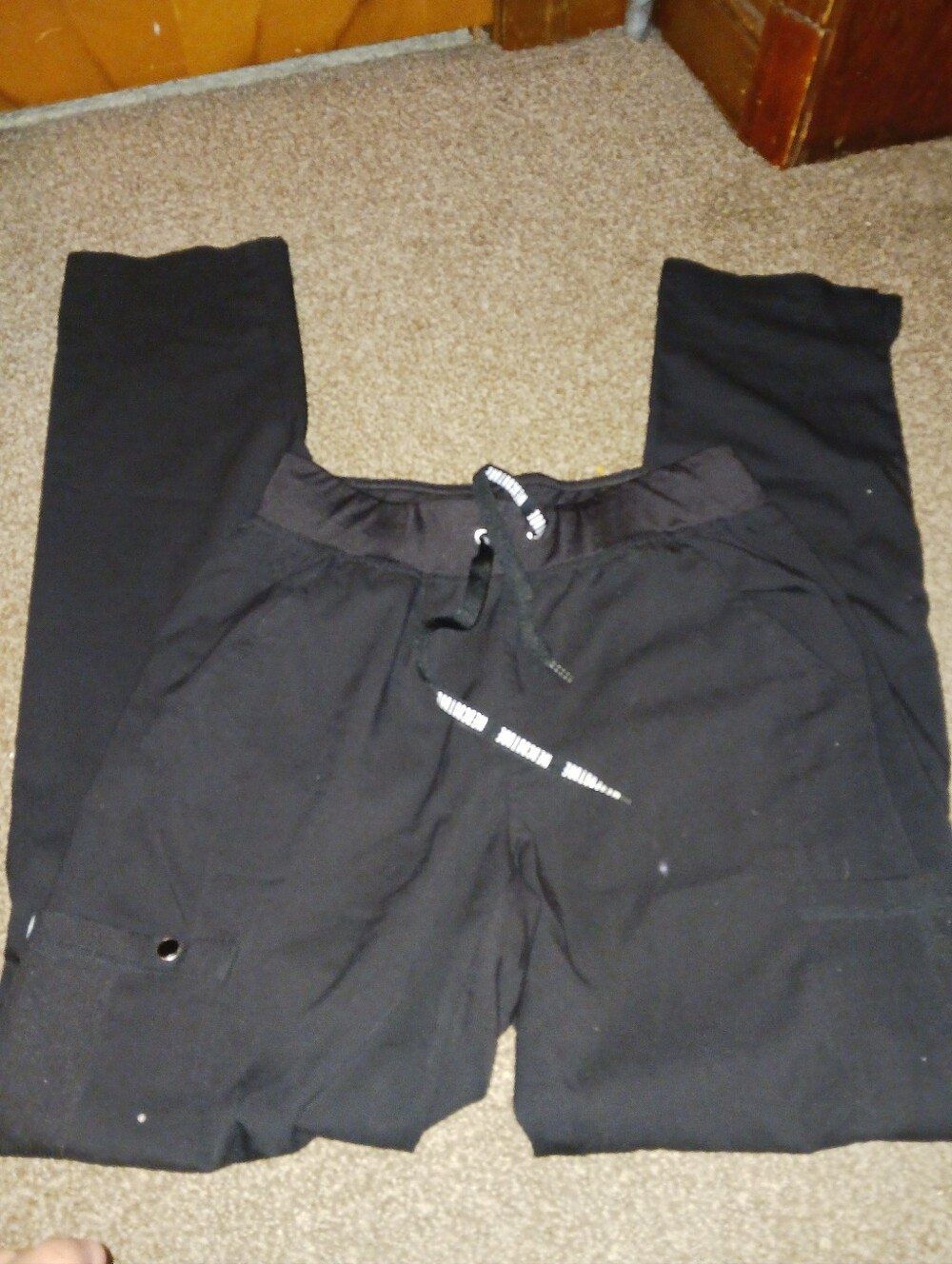 Med Couture Black Drawstring Scrub Pants